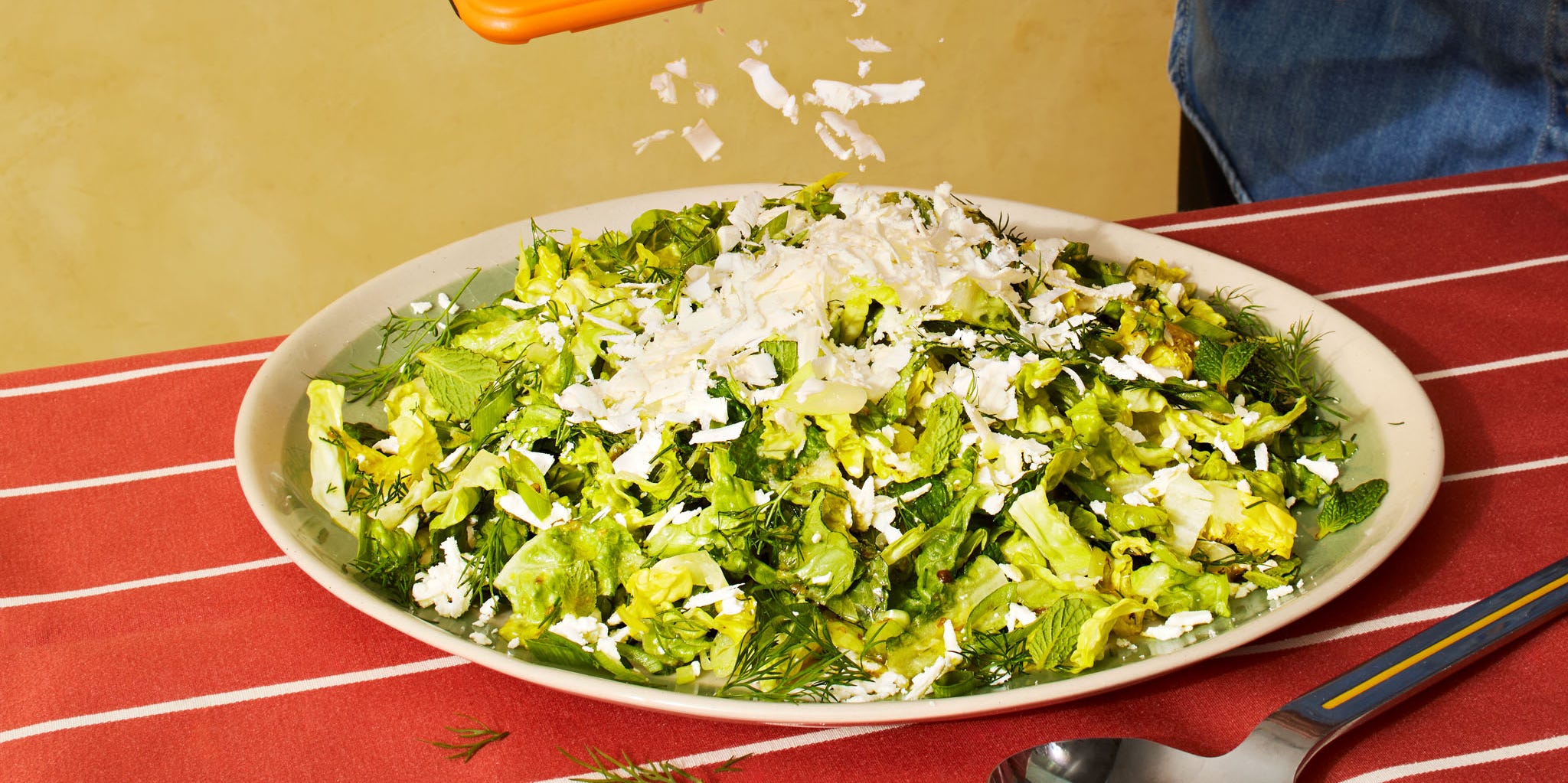 Maroulosalata with Grated Feta